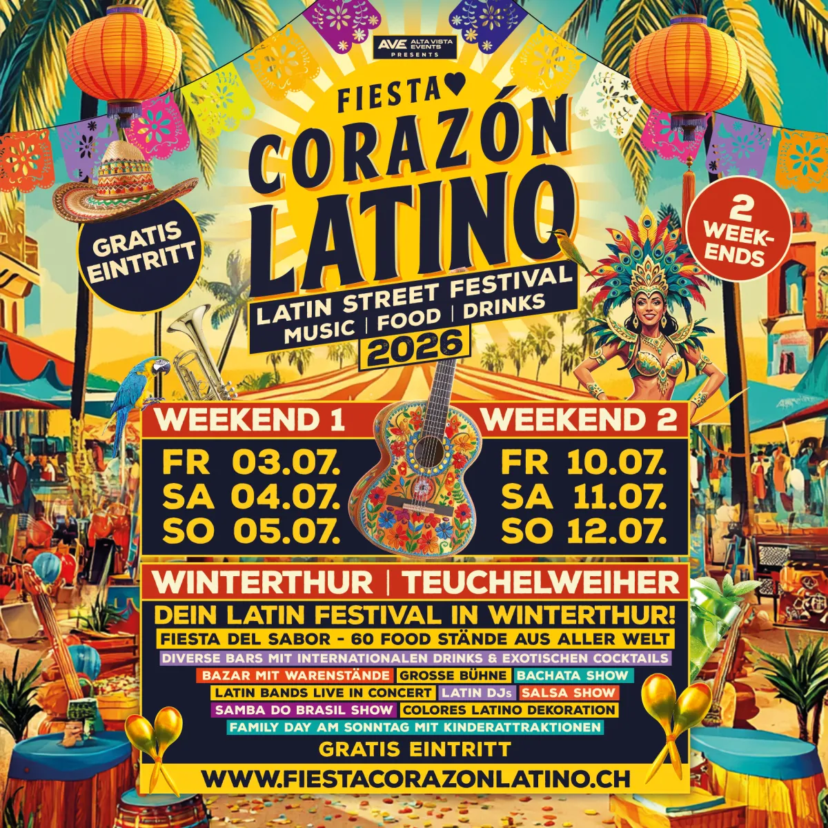 Fiesta Corazón Latino | Latin Street Fest | Music | Food | Drinks Fiesta Corazón Latino<br>Weekend 2